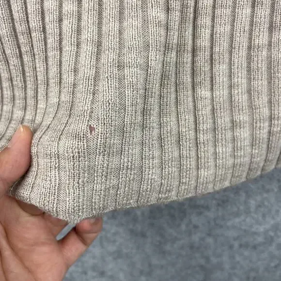 Eileen Fisher Scrunch Neck Dress Women Medium Beige Regenerative Wool NEW Flaw - Picture 14 of 14